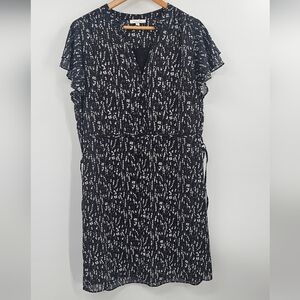 Minna Black White MIDI Dress Size 1X
